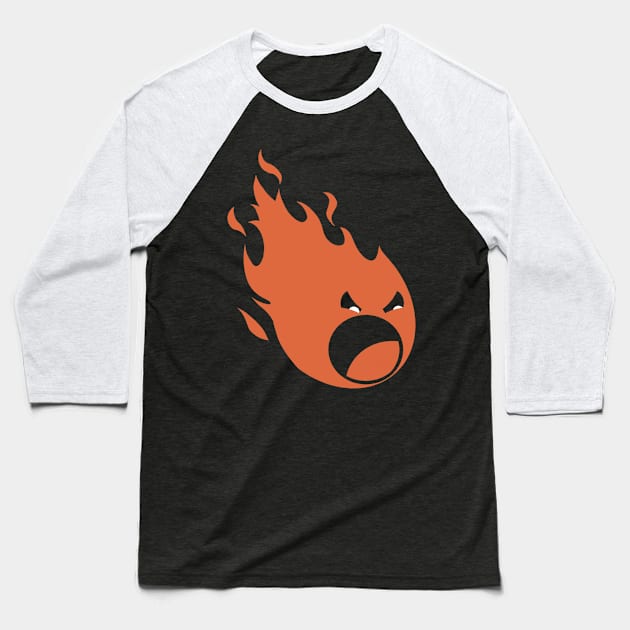 Fireball Mana Baseball T-Shirt by KingVego